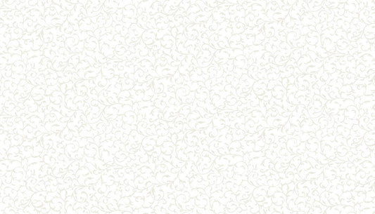 Makower Essentials - Scroll White on White