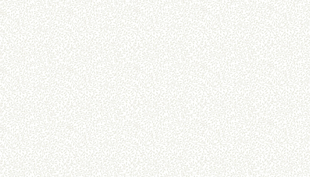 Makower Essentials - Mini Leaf White on White