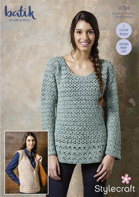 Stylecraft Batik DK Crochet Pattern 9294