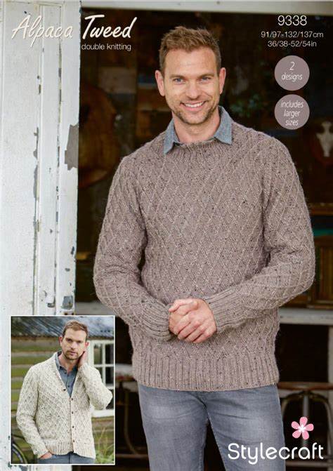 Stylecraft Alpaca Tweed DK Knitting Pattern 9338