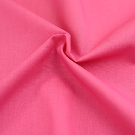 PolyCotton Plain - Cerise