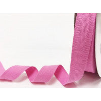 Cotton Herringbone Webbing - 25mm - Pink
