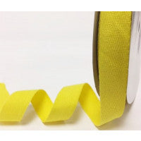 Cotton Herringbone Webbing - 25mm - Yellow