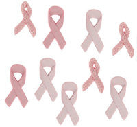 Breast Cancer Pink Support Ribbon Novelty Buttons by Dress It Up