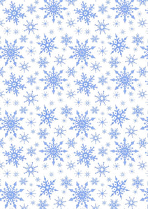 Lewis & Irene - Keep Believing - Icy Blue Snowflakes On White