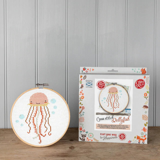 Crafty Kit Company Jellyfish Cross Stitch Kit