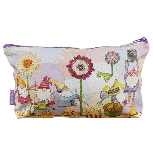 Crafting Gnomes Zipped Pouch by Emma Ball