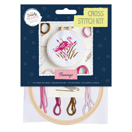 Docrafts Simply Make Flamingo Cross Stitch Kit