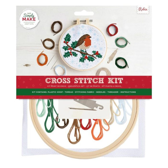 Docrafts Simply Make Robin Cross Stitch Kit