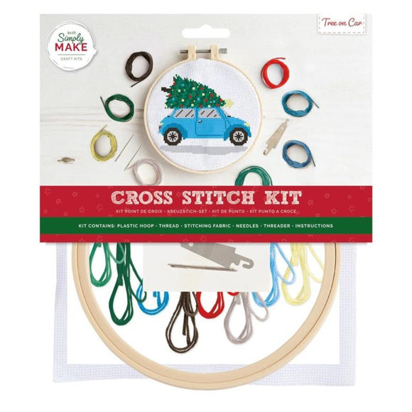 Docrafts Simply Make Tree On Car Cross Stitch Kit
