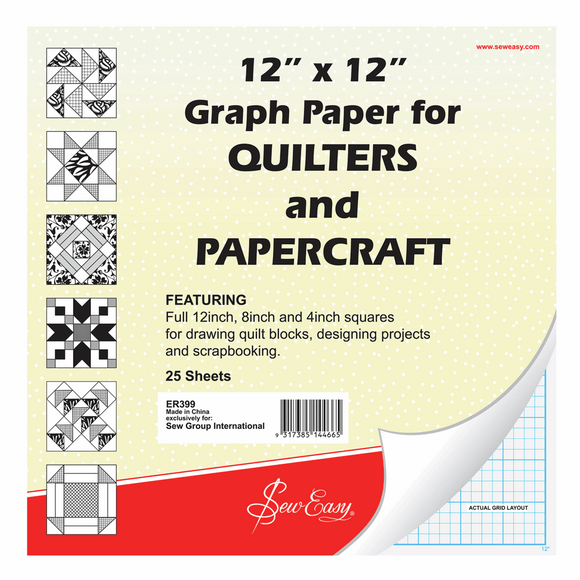 Sew Easy Graph Paper: Quilter's: 12 x 12in