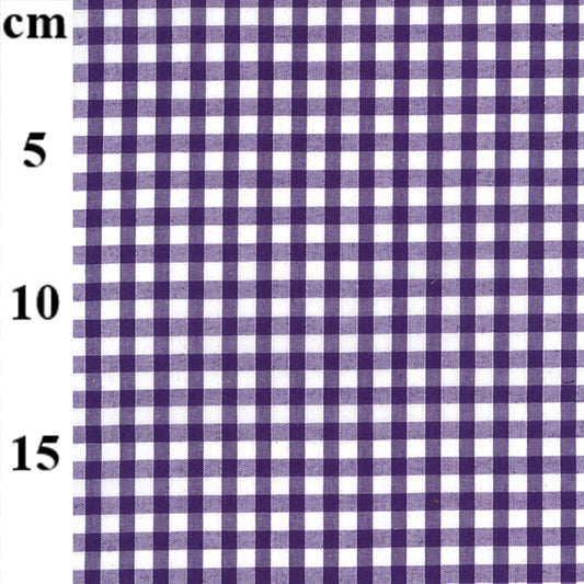 PolyCotton Gingham 1/4" - Purple