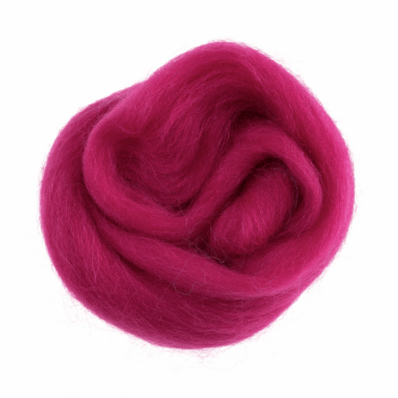 Trimits Natural Wool Roving Felt - Bright Pink
