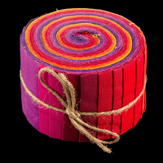 Fabric Freedom - Natures Moods 20 Piece Quilting Cotton Fabric Strip Roll - 20 x 2.5" by 44" - Birds of Paradise