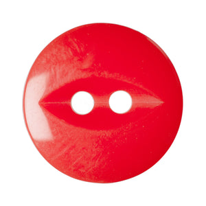Fisheye Button - 14mm -Solid Red