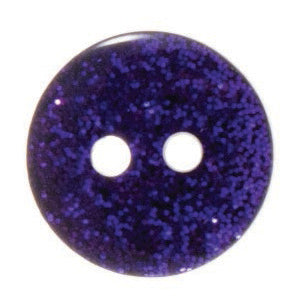 Button Shiny Glitter - 12mm Purple