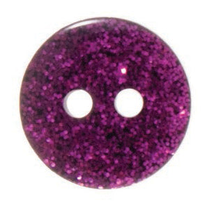 Button Shiny Glitter - 12mm Pink
