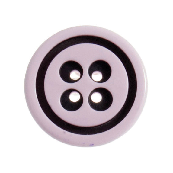 Buttons: 2-Tone Indent: 22mm: Light Pink/Black