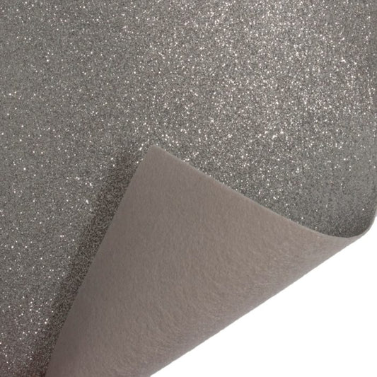 Stiff Glitter Felt - Silver