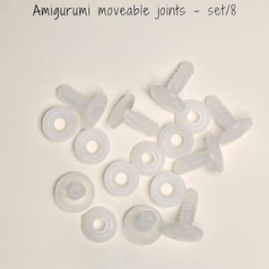 Teddy Bear/Amigurumi Moveable Joints 15mm Set of 8