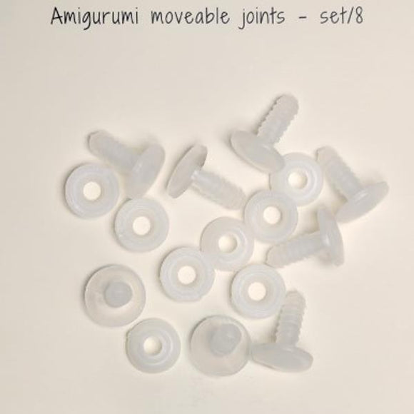Teddy Bear/Amigurumi Moveable Joints 15mm Set of 8