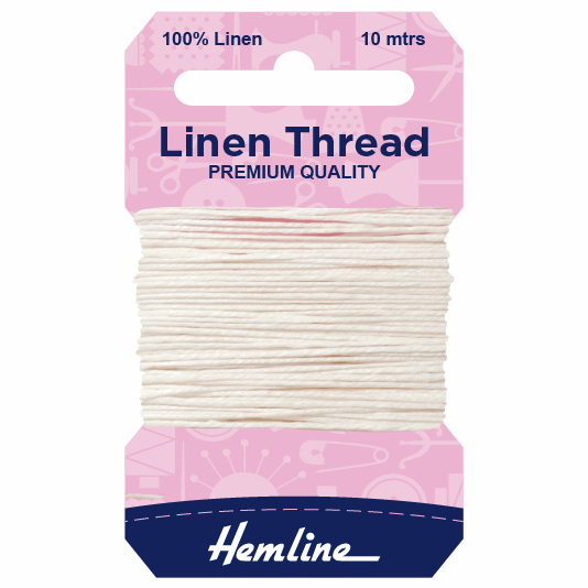 Hemline Linen Thread - White