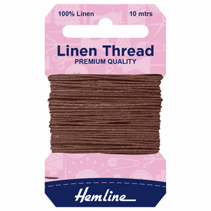 Hemline Linen Thread - Brown