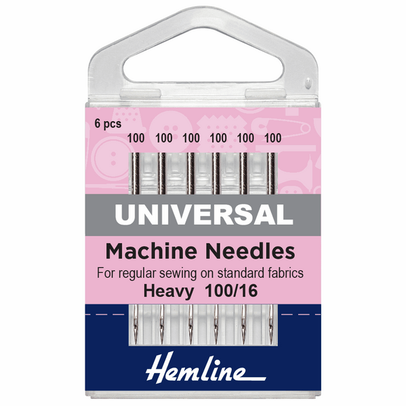 Hemline Universal Machine Needles 100/16