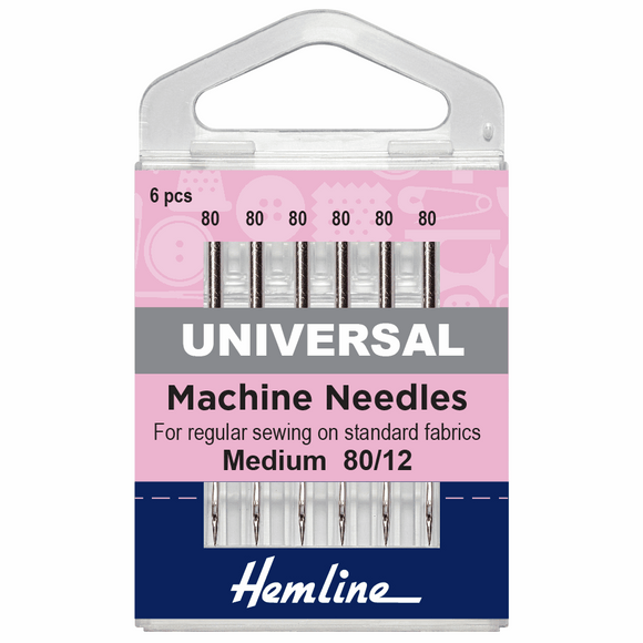 Hemline Universal Machine Needles - Medium 80/12