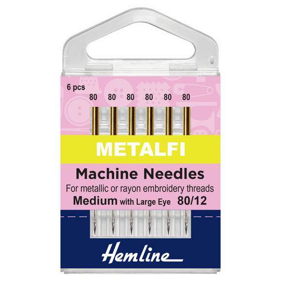Hemline Metalfil Machine Needles 80/12