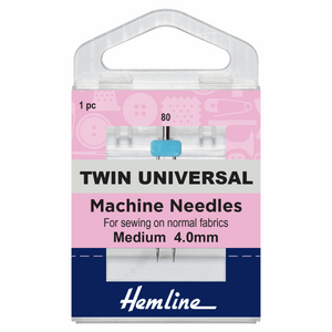 Hemline Twin Universal Machine Needle 4mm
