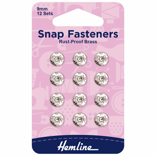 Hemline Nickel Snap Fasteners 9mm