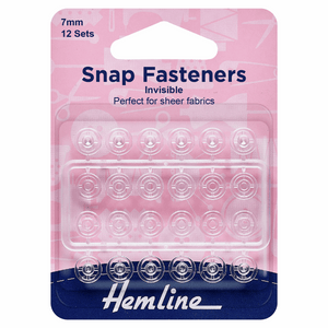 Hemline Invisable Snap Fasteners 7mm