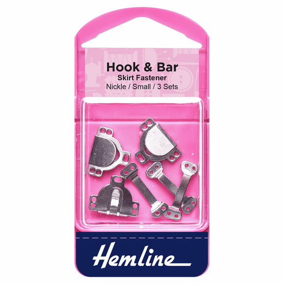 Hemline Skirt Hook & Bar Silver