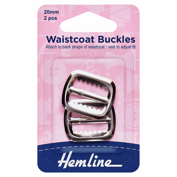 Hemline Waistcoat Buckle - Nickel