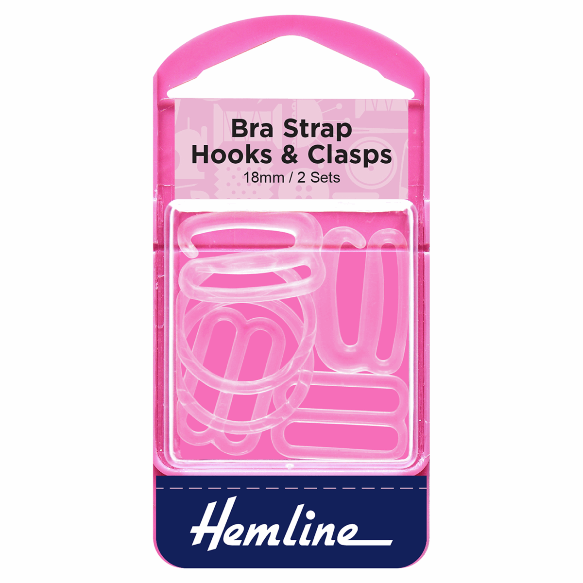 Hemline Bra Strap Hooks & Clasps - 18mm
