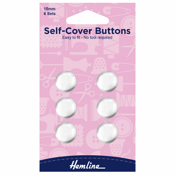 Hemline Self Cover Buttons 15mm