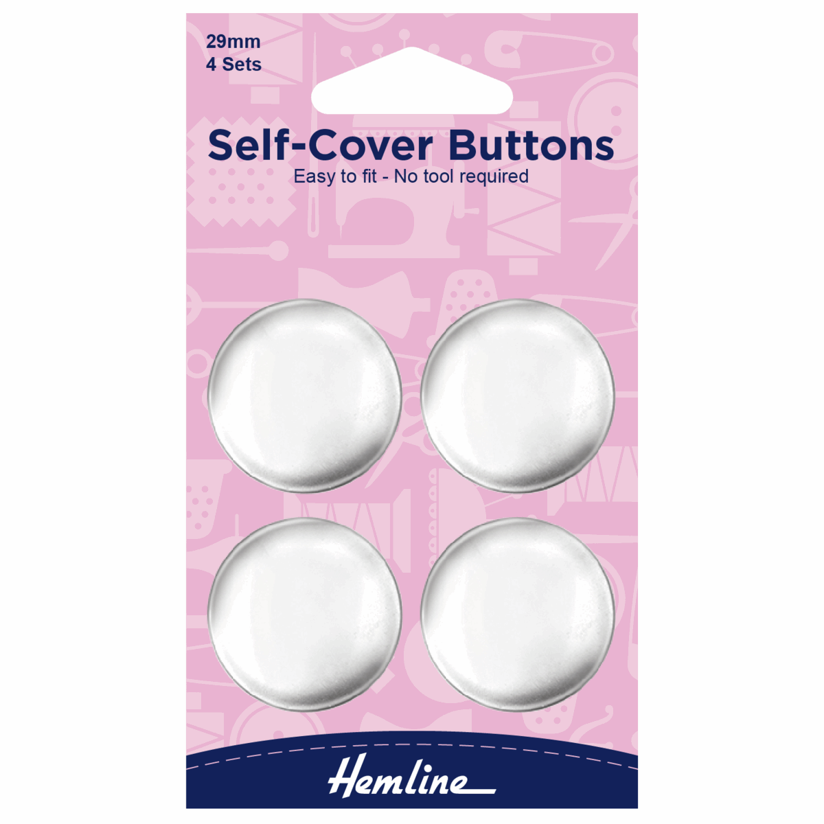 Hemline Self Cover Buttons 29mm