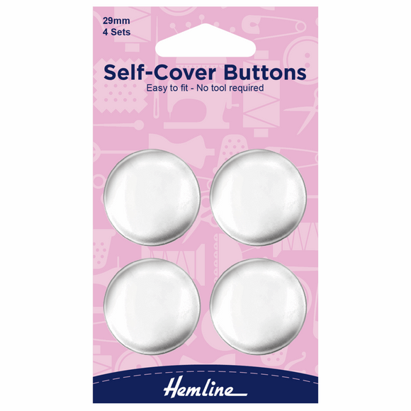 Hemline Self Cover Buttons 29mm