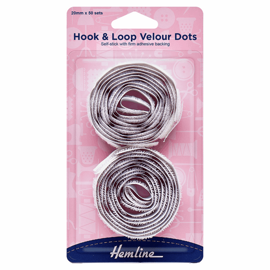 Hemline Hook & Loop Velour Dots