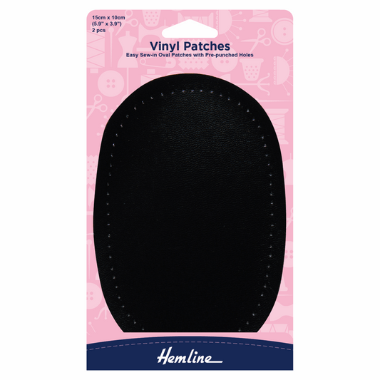 Hemline Black Vinyl Patch
