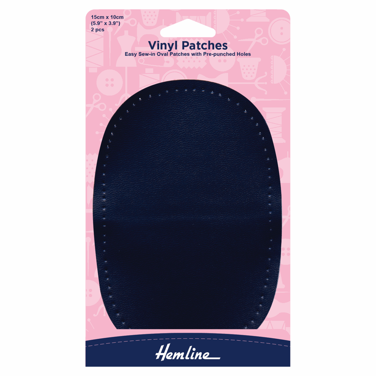 Hemline Navy Vinyl Patch