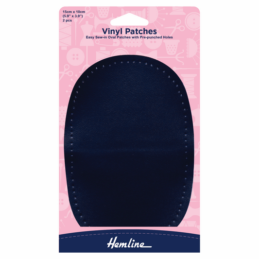 Hemline Navy Vinyl Patch