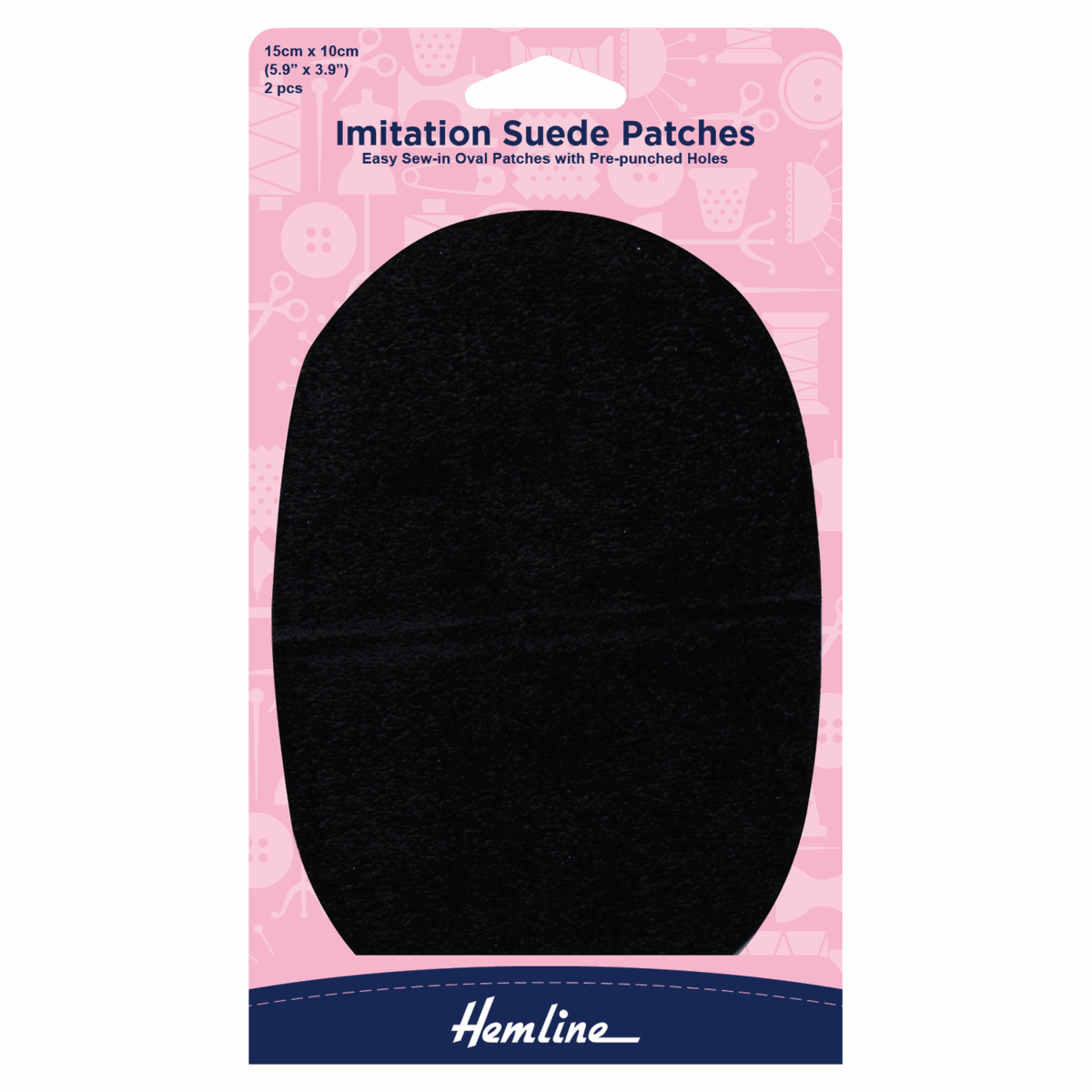 Hemline Imitation Suede Patch