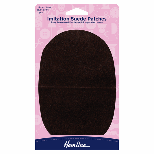 Hemline Imitation Suede Patch