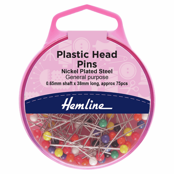 Hemline Plastic Head Pins