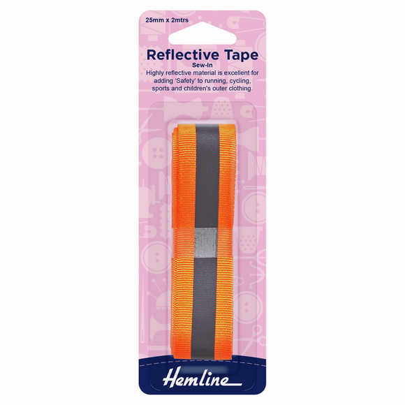 Hemline Orange Reflective Tape