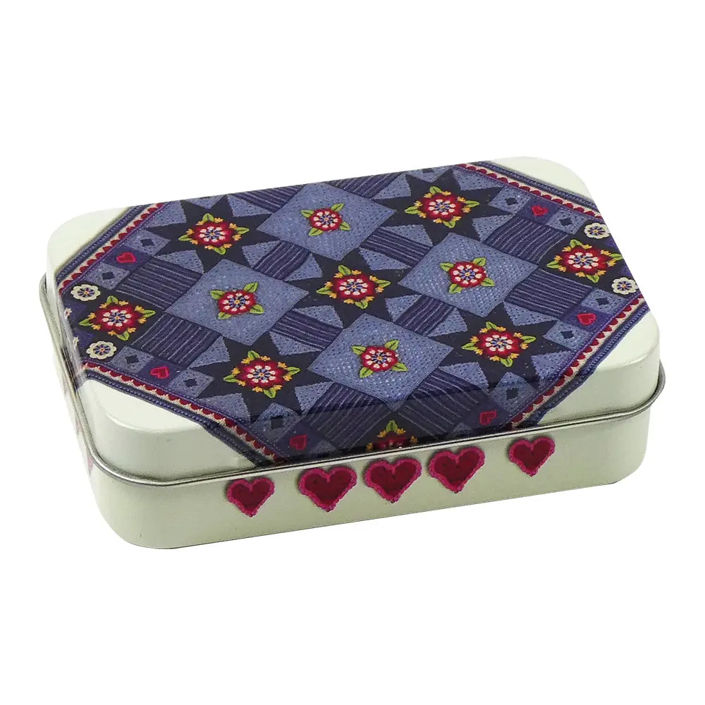 Janie Crow Indigo Dreams - Mini Hinged Rectangular Tin by Emma Ball Ltd