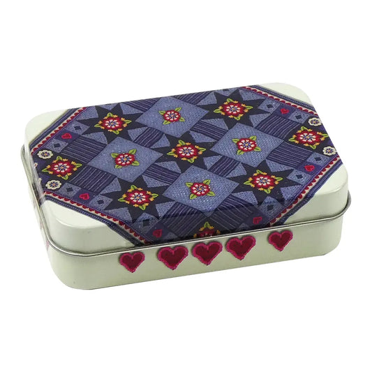 Janie Crow Indigo Dreams - Mini Hinged Rectangular Tin by Emma Ball Ltd
