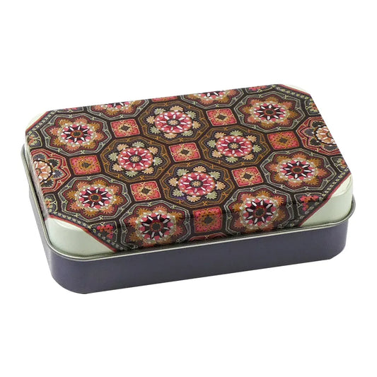 Janie Crow Persian Tiles - Mini Hinged Rectangular Tin by Emma Ball Ltd